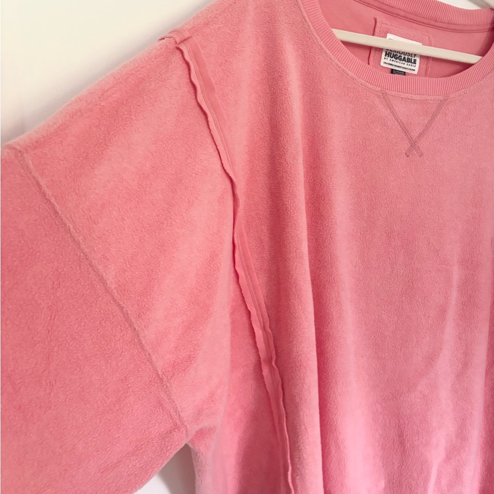 NWT American Eagle Pink Crew Neck Sweater - Picture 2 of 5